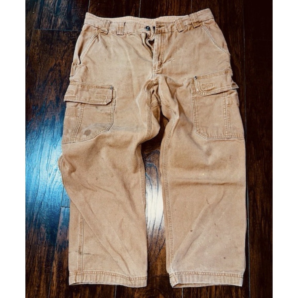 Duluth Trading Co. Men's Brown Cotton Cargo Work Pants 38x30